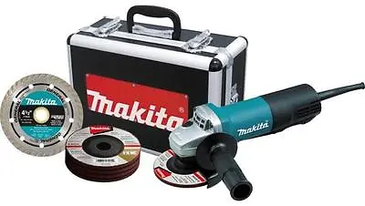 New Makita 9557pbx1 4 1/2  Electric 7.5 Amp Angle Grinder With Case And Wheels • $98.99