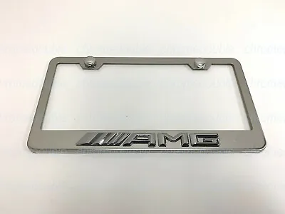 1pc 3D AMGemblem - STAINLESS STEEL Chrome Metal License Plate Frame (New Style) • $19.26