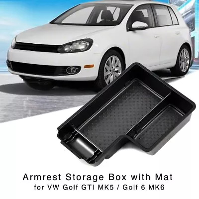 Armrest Storage Box For VW Golf MK6 VI Jetta Scirocco MK5 Central Console Tray • $16.99