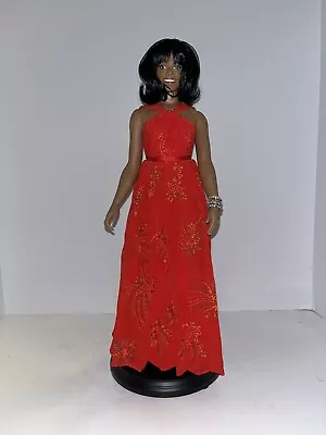 The Danbury Mint Michelle Obama Inaugural Ball RED 2013 Porcelain Doll In Box • $74.99