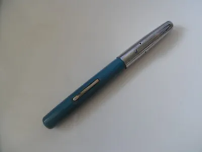 £13.50 • Buy Vintage Golden Platignum  Cartridge Fountain Pen Smart Sky Blue & Silver