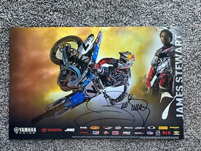 $79 • Buy *james Stewart*bubba*signed*autographed*poster*yamaha*#7*supercross*coa*