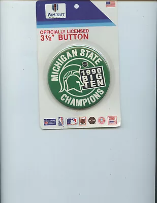 1990 Michigan State Spartans  Big Ten Basketball Champions  Pin (original Pack)  • $5.99