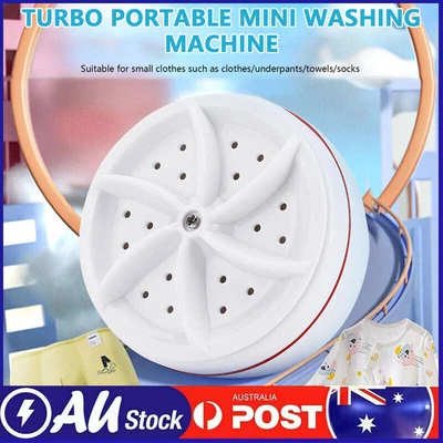 $15.36 • Buy 3in1 Washing Machine Portable Personal Rotating Ultrasonic Turbine Washer USB AU