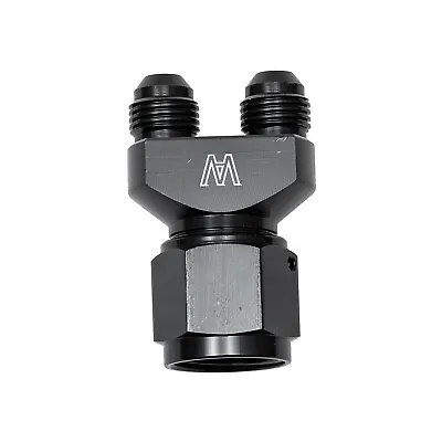 Y Block Adapter Fitting -10 AN Female To Parallel Exit Dual 6 AN Male • $32.99