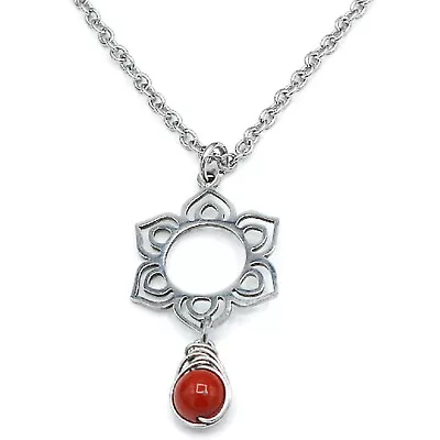 Mandala Flower Necklace - Chakra Pendant - Yoga Jewelry - Flower Necklace • $17.85