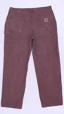 C5217 VTG Carhartt Men's Canvas Dungaree Denim Jeans Size 38/32 • $22.99