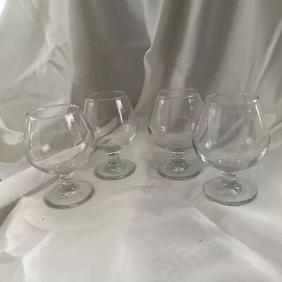 Brandy Cognac Aperitif Glasses Snifters Vintage Set Of 4–4.5 Inches Tall • $19.95