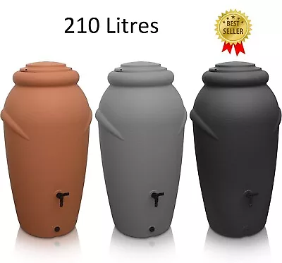 Water Tank 210 Liter [Amphora Design] Rain Barrel Freezeproof Plastic Rain Barre • £167