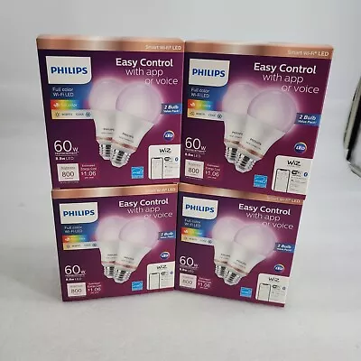 *4* Philips Color/Tunable White LED Dimmable Smart Light Bulbs (2pk) = 8 Bulbs • $39.99