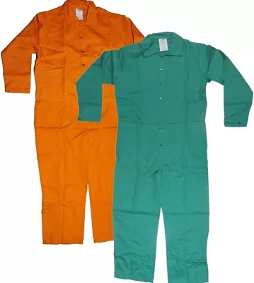 Condor Flame Resistant Green Orange Coveralls Welding Jumpsuit 100% Cotton 3XL L • $19.45