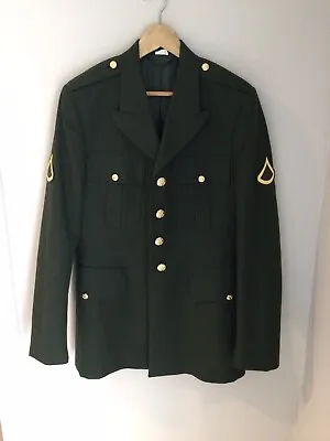 Us Army Men's 41l Military Service Dress Blue Blues Asu Uniform Coat Jacket • $33.28