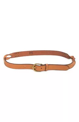 Frye Covered D-Ring Twisted Stud Tan Leather 25mm Belt Size XL • $17.99