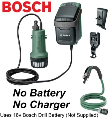 £74.99 • Buy Bosch GardenPump 18 V Cordless Water Butt Submersible Pump BARE UNIT