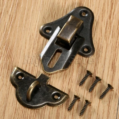$3.95 • Buy Jewelry Box Decorative Box Latch Hasp Wood Gift Chest Suitcase Lockable Clasp
