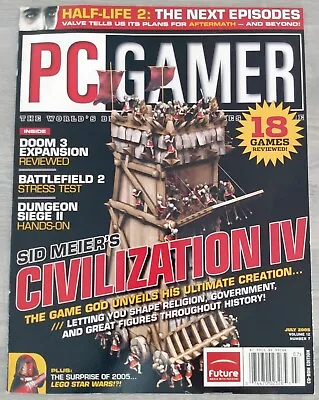 PC Gamer #138 Vol 12 #7 | Civilization IV (July 2005) Preowned Good Condition • $11.24