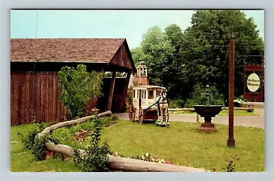 Shelburne VT-Vermont Museum Entrance Covered Bridge Milk Wagon Vintage Postcard • $7.99