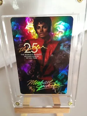 £40 • Buy Michael Jackson Thriller 25 Holographic Card In 4 Gold Screw Case Very Rare