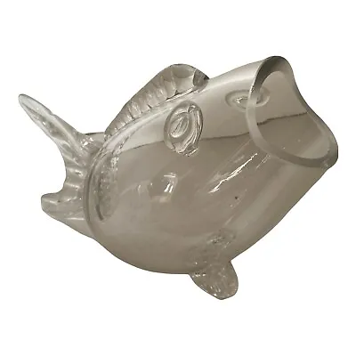Mid-Century Modern Vintage Blown Glass Fish Sculpture Fish Vase • $78