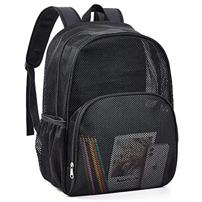 Heavy Duty Mesh Backpack See Through College Mesh Backpack For Work Sports Event • $28.52