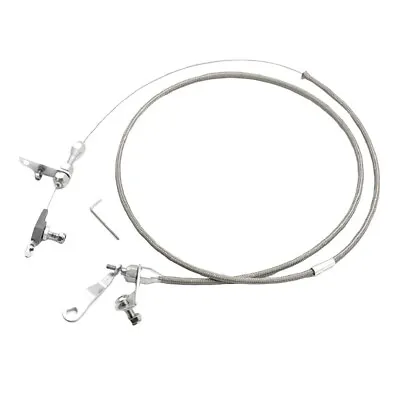 Ford C6 C-6 Transmission Kickdown Cable Kit Stainless Steel Braided Detent • $28.99