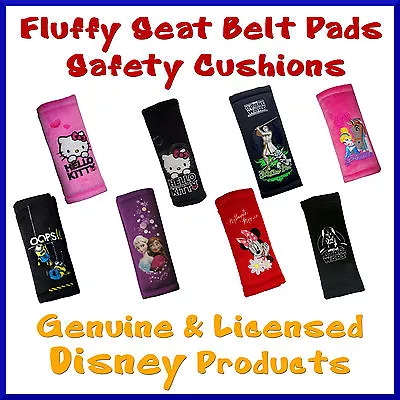 Car Seat Belt Pad Safety Cushions Genuine Disney Marvel Sanrio • £9.21