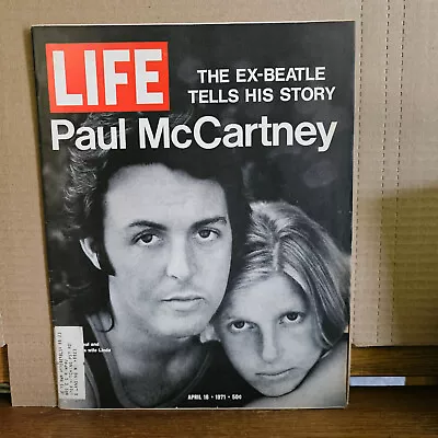 Life Magazine 4/16 1971 Paul McCartney Linda The Beatles Charles Manson Trial • $8.70