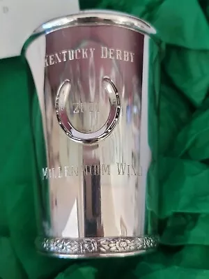 Sterling Silver Kentucky Derby 2001 Millennium Wind Mint Julep Cup COA RARE! • $625