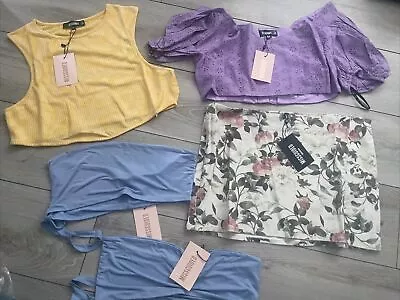 MISSGUIDED Size 14 NEW Clothes Bundle RRP £120 Tops Skirt Woman’s Ladies Job Lot • £9.89