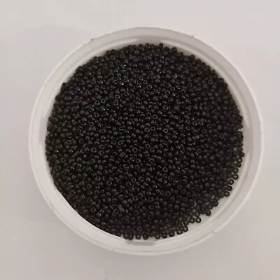 500pcs Tiny 2mm Black Czech Glass Seed Beads Glossy Opaque AUS Free Postage B1 • $3.75