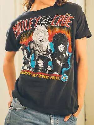 Motley Crue - Shout At The Devil Shirt Black Short Sleeve T Shirt S-5XL NH9037 • $15.99