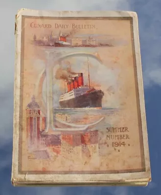 £100 • Buy Cunard Line Rms Aquitania Mauretania Etc Rare Daily Builtin Summer Number 1914