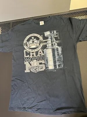 LA Kings NHL 2014 Stanley Cup Champions Shirt Short Sleeve Mens M Black • $10