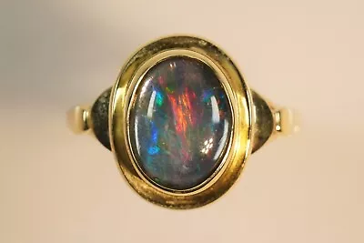 Mystical Vintage 9ct Gold Opal Ring • $342.25