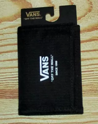 Mens Vans Off The Wall Black Trifold Wallet • $21.90