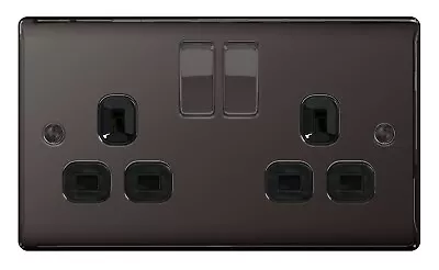 £9.49 • Buy BG Double Socket NBS22G NBS22B NBS22W NBN22B NPC22W Black Grey White 13 Amp Twin