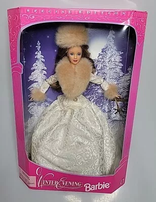 Vtg Mattel Special Edition Winter Evening Barbie NRFB Brunette Blue Eyes 19220 • $16.95
