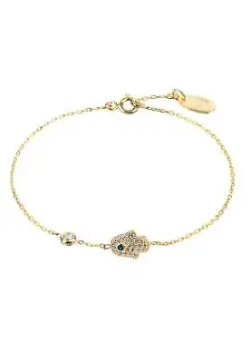 Latelita Hamsa Hand Fatima Bracelet Sterling Silver Evil Eye Gold • £59