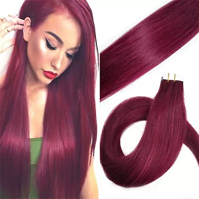 Premium Tape In Hair Extensions Seamless Invisible Skin Wefts Remy Human Hair AU • $152
