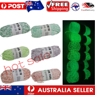 $11.96 • Buy Luminous Wool DIY Woven Hand-knitted Polyester Yarn Glow In The Dark Woolen Wool
