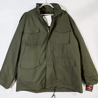 NEW Military M65 Field Jacket With Removable Liner OD GREEN Coat Rothco 8239 2XL • $84.54