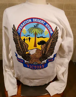 Vintage NOS 1990s Operation Desert Storm Sweatshirt  Gulf War Victory X Large 48 • $21.99