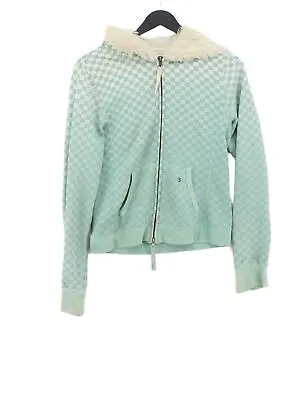 Vans Women's Hoodie M Blue Checkered Cotton With Polyester Pullover • £8.20