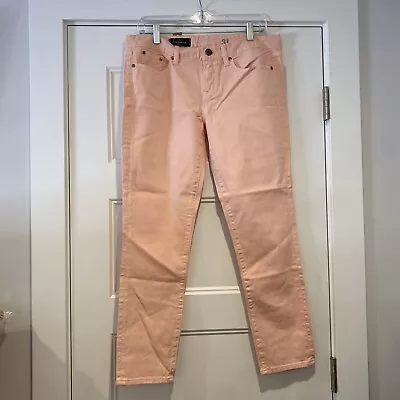 J. Crew Toothpick Ankle Jean In Light Pink Size 31 • $23.08