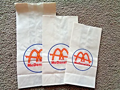 McDonald's 1980's Slash  M  Paper Bags • $14.95