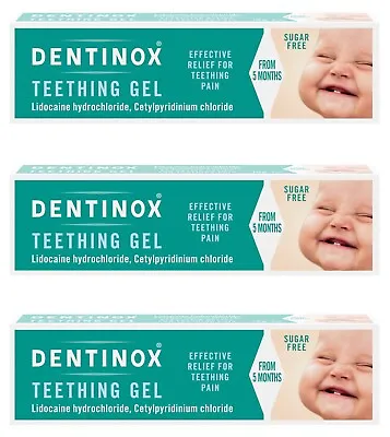 3 X DENTINOX Teething Gel (10g)  *only £6.65/unit** • £19.95