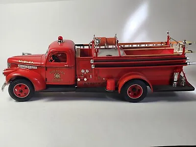 Highway 61 1941 Chevy Pumper Firetruck 1:16 Scale Red Fire Fighter Diecast Truck • $189.95