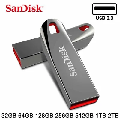 $12.99 • Buy SanDisk USB Cruzer Force 32GB 64GB 512GB 1TB 2TB 2.0 Flash Drive Memory Stick