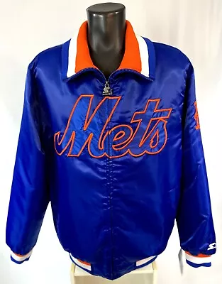 NEW YORK METS MLB STARTER Full Zip Jacket BLUE   XL • $105.99