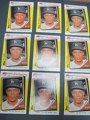 Maury Wills Los Angeles Dodgers 1982 Topps Kmart #2 – 20 Card Lots  Take A Look! • $2.55